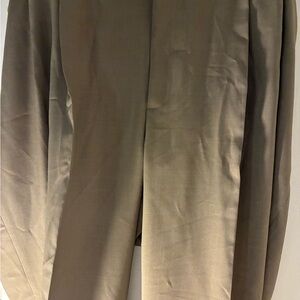 George Tan Dress Pants Smooth Flat Front